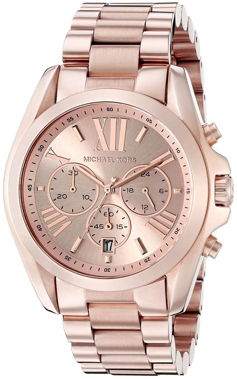 michael kors bradshaw rose gold chronograph watch|Michael Kors bradshaw chronograph.